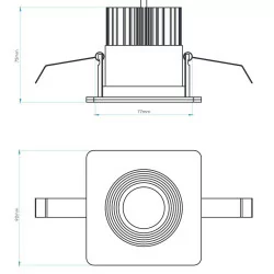 ASTRO Vetro Square IP65 LED 6W białe, czarne
