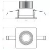 ASTRO Vetro Square IP65 LED 6W białe, czarne