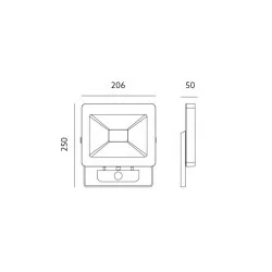 FLOODLIGHT LED 30W SENSOR