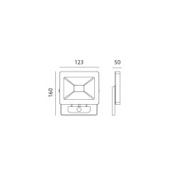 FLOODLIGHT LED 10W with SENSOR black