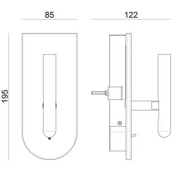 STILNOVO 1NIGHT 8636/7/8/9 semi-recessed wall LED 4W wit switch