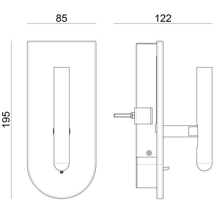 STILNOVO 1NIGHT 8636/7/8/9 semi-recessed wall LED 4W wit switch