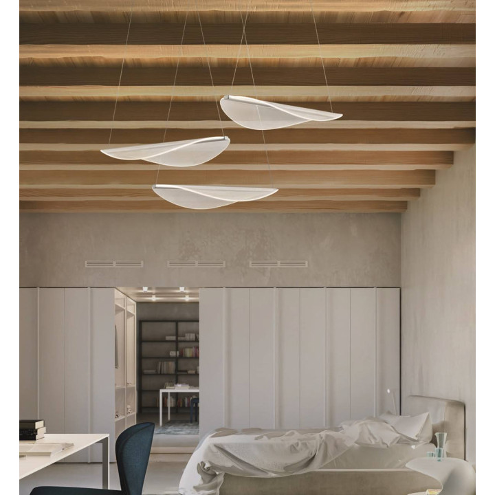 STILNOVO DIPHY 8168 biała lampa wisząca PMMA LED 54W 2700K/3000K DALI