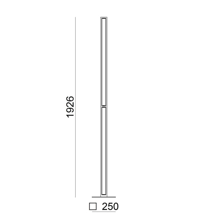 STILNOVO TABLET FL 8452, 8453 floor LED lamp 36W white, black 192,6cm