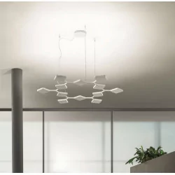 STILNOVO Quad 8112/8113 lampa wisząca LED 91W 3000K, CRI90, DALI-Push