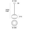 MA&DE LA MARIEE P 8625, 8626, 8627 pendant glass lamp LED