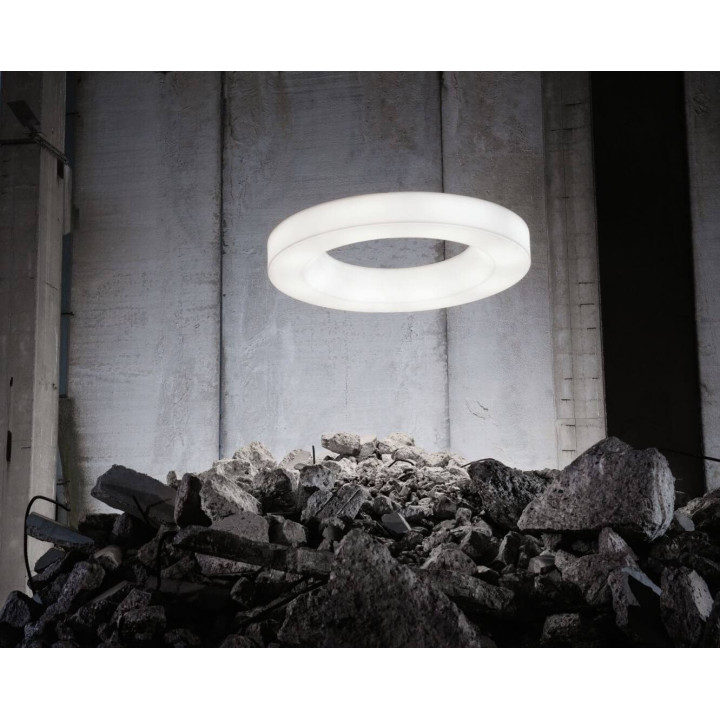 STILNOVO SATURN 7650, 7652 large white LED pendant 75cm or 115cm DALI