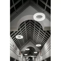 STILNOVO SATURN 7650, 7652 large white LED pendant 75cm or 115cm DALI