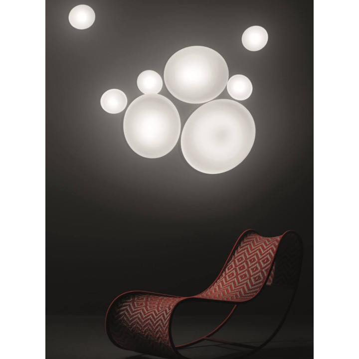 STILNOVO DYNAMIC 7785, 7786, 7787 LED ceiling, wall IP44, white glass