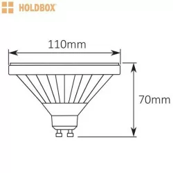 Żarówka LED ES111 230V 12W ciepła, naturalna