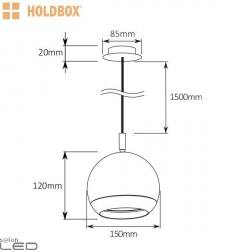 HOLDBOX Ballabio GU10/ES111 white, chrome, black