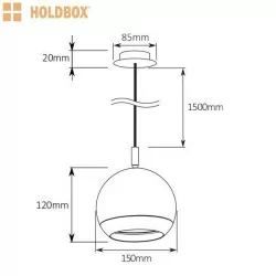 HOLDBOX Ballabio GU10/ES111 white, chrome, black