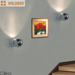 HOLDBOX Ballabio wall GU10/ES111 kinkiet chrom, biały, czarny
