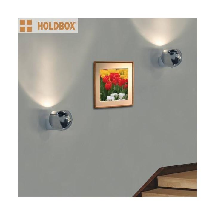 HOLDBOX Ballabio wall GU10/ES111 light chrome, white, black