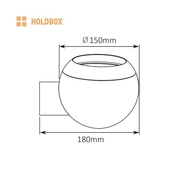 HOLDBOX Ballabio wall GU10/ES111 kinkiet chrom, biały, czarny