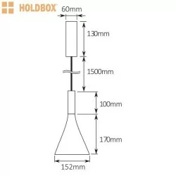 HOLDBOX PALERMO LED 7,5W pendant white, black