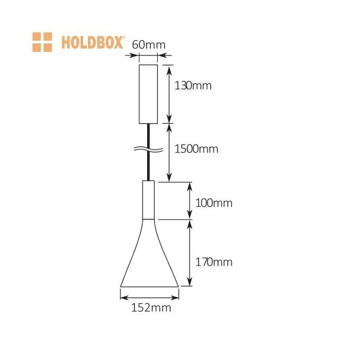 HOLDBOX PALERMO LED 7,5W wisząca biała, czarna