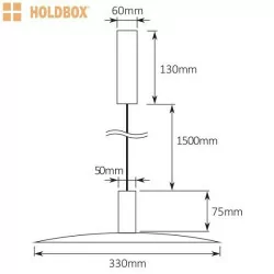 HOLDBOX MODENA LED 9W wisząca biała, czarna