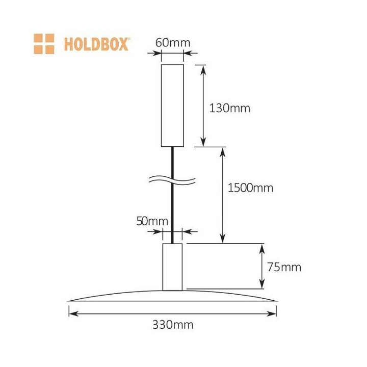 HOLDBOX MODENA LED 9W wisząca biała, czarna