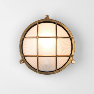 ASTRO THURSO Round lampa ścienna w kolorze naturalnego mosiądzu