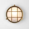 ASTRO THURSO Round wall lamp in natural brass color