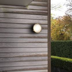 ASTRO MALIBU COASTAL is a round lamp in the color of antique brass