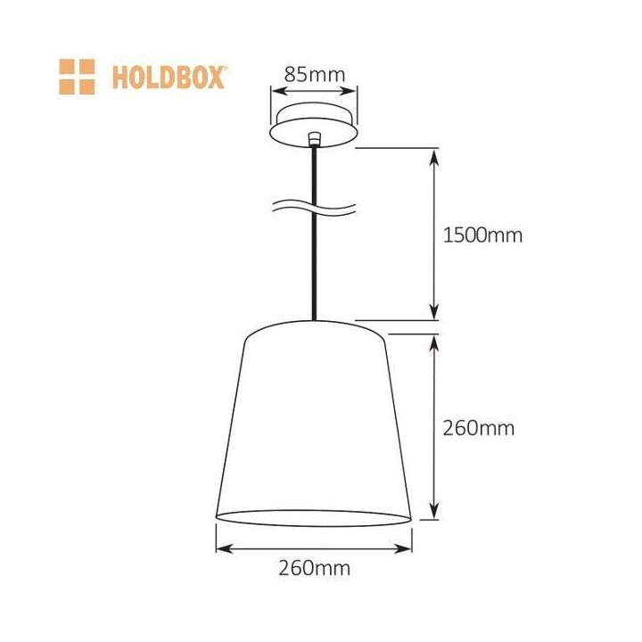 HOLDBOX MONZA E27 lampa wisząca biała, czarno-złota