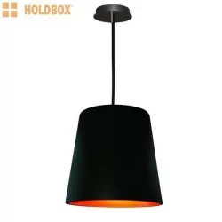 HOLDBOX MONZA E277 pendant lamp white, black-gold