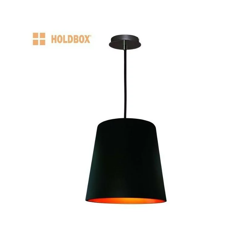 HOLDBOX MONZA E27 lampa wisząca biała, czarno-złota