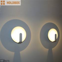 HOLDBOX ALBA kinkiet LED 5W biały, czarno-złoty