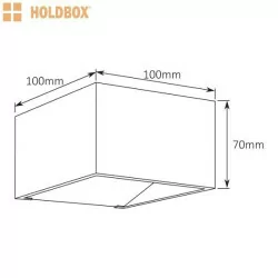 HOLDBOX TODI wall white, black, black-gold