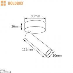 HOLDBOX MILANO Ceiling wall or ceiling lamp LED