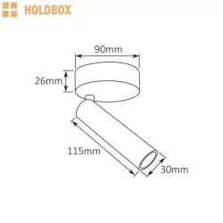 HOLDBOX MILANO Ceiling wall or ceiling lamp LED