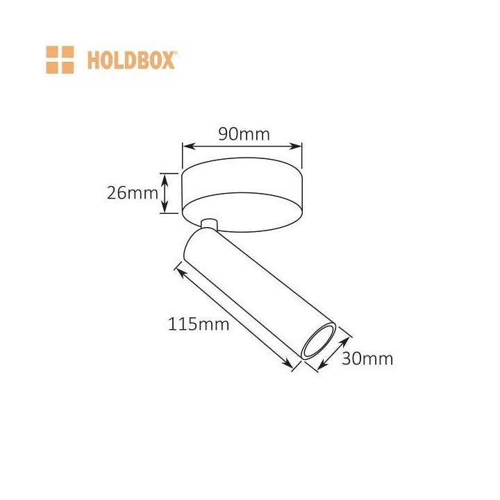 HOLDBOX MILANO lampa ścienna lub sufitowa LED biała, czarna