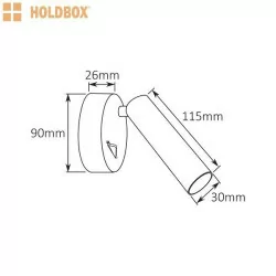 HOLDBOX MILANO BED SIDE 5W lamp LED