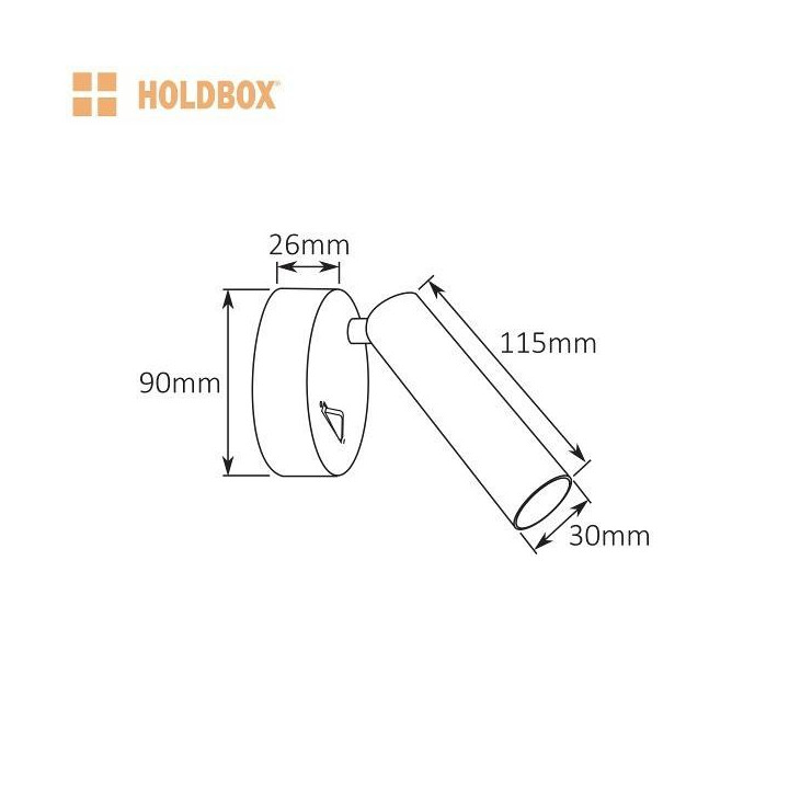HOLDBOX MILANO BED SIDE 5W biała, czarna