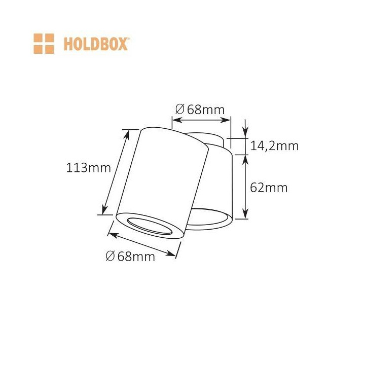 HOLDBOX BARI 1 ceiling lampa natynkowa GU10