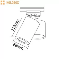 HOLDBOX BARI 1 GU10 track system rail 3F