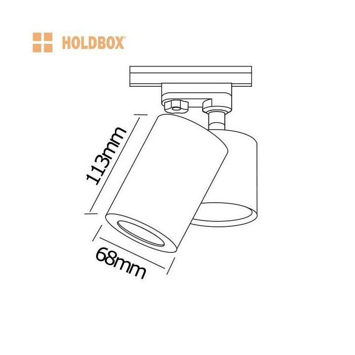 HOLDBOX BARI 1 GU10 track system rail 3F