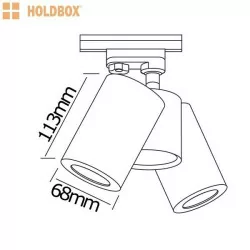 HOLDBOX BARI 2 GU10 track system 3-C