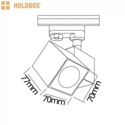 HOLDBOX VASTO 1 GU10 track system rail 3F