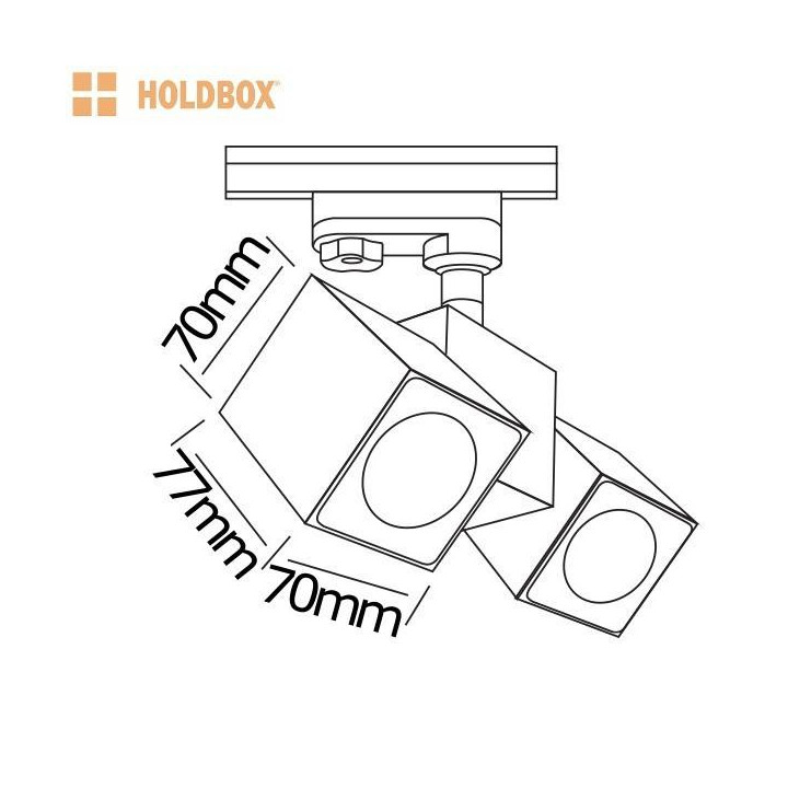 HOLDBOX VASTO 2 GU10 track system 3C