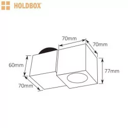 HOLDBOX VASTO 1 ceiling lamp GU10