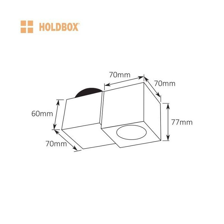 HOLDBOX VASTO 1 ceiling lampa natynkowa GU10