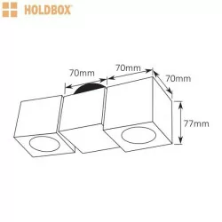 HOLDBOX VASTO ceiling 2 lampa natynkowa GU10