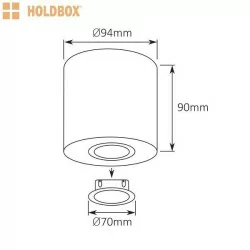 HOLDBOX Rullo R-GU10 ceiling lamp