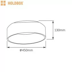 HOLDBOX PULSANO ceiling LED 45cm, 60cm white, black