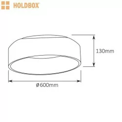 HOLDBOX PULSANO ceiling LED 45cm, 60cm white, black