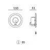 LEDS-C4 RADAR 05-6488 wall light LED switched