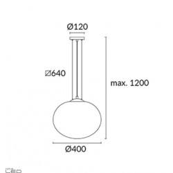 LEDS-C4 NIMES 00-1640-81-F9 lampa wisząca szkło 40cm